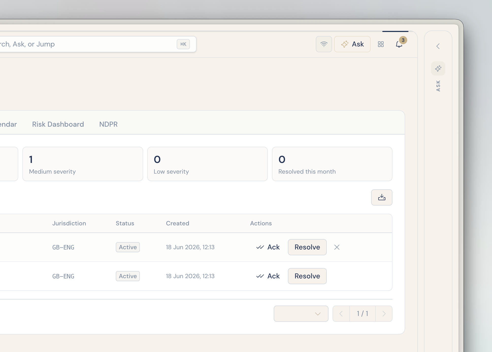 Largence compliance modules running inside a matter